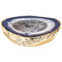 Casca Large Bowl Natural Agate and Gold, by ANNA, New York