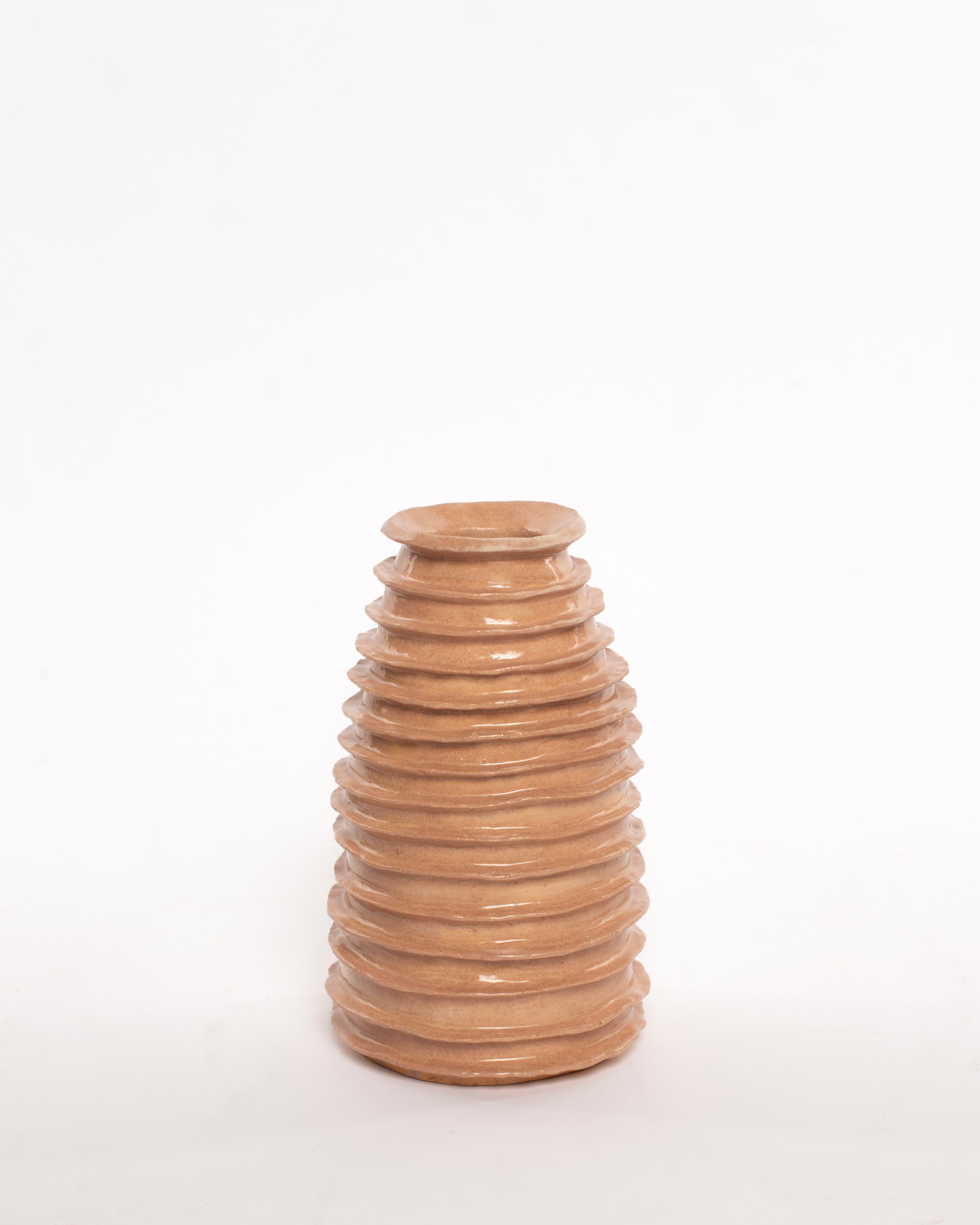 Mid-Century moderno Vaso Casca grande ecrù di Hermhaus in vendita