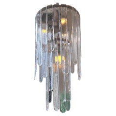 Cascada Carlo Nason Mazzega Murano's Glass Chandelier 1970's