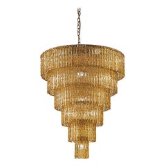 Lampadario a 19 luci Cascade Amber