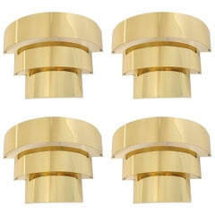 Cascade Brass Plated Wall Sconces 1990s , USA