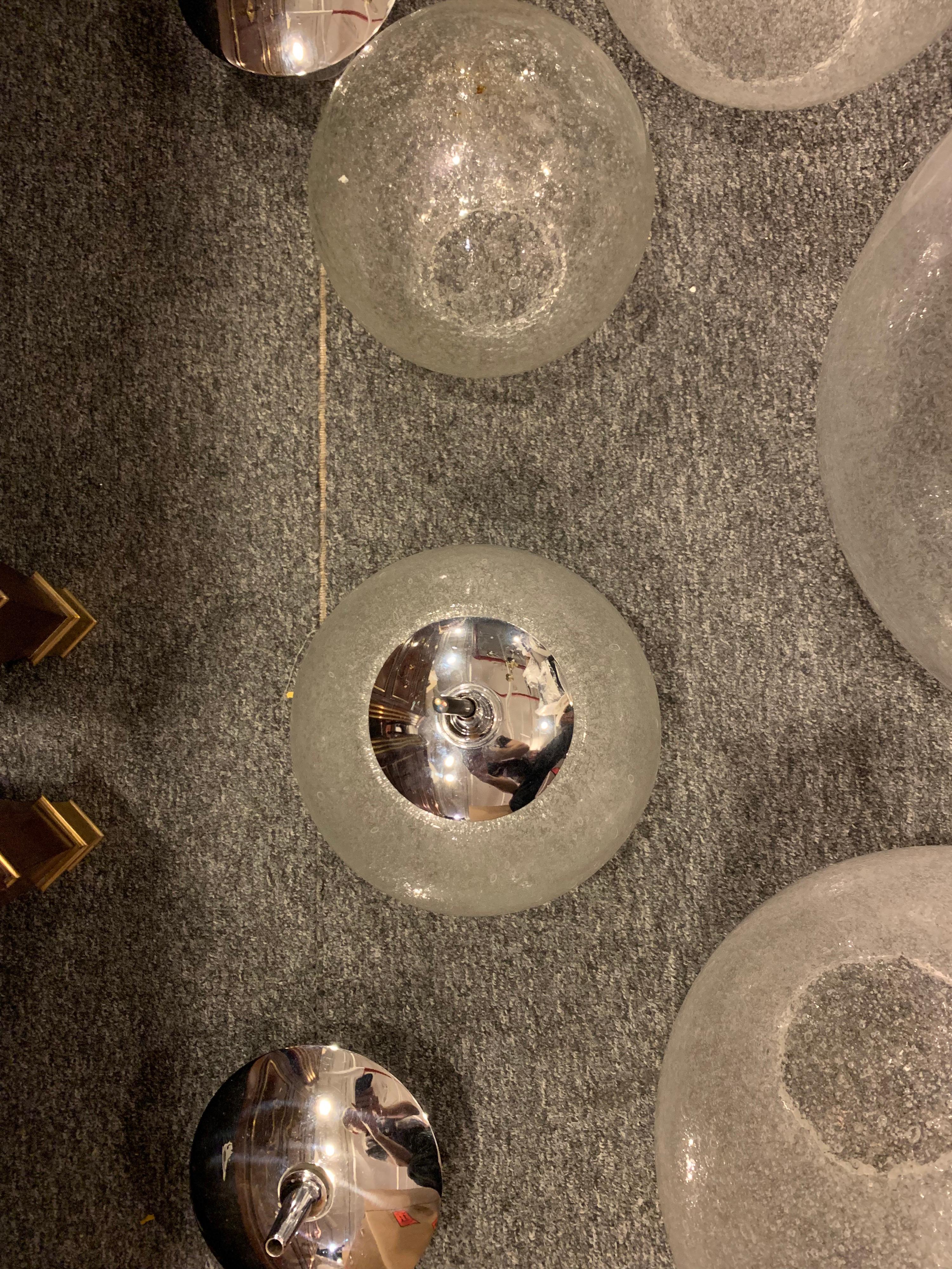 Austrian Cascade Chandelier BubbleGlass glass balls Kalmar/Putzler, 1960, Vienna, Austria For Sale