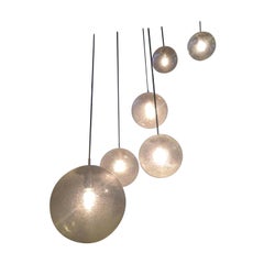 Cascade Chandelier BubbleGlass glass balls Kalmar/Putzler, 1960, Vienna, Austria