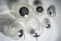 Cascade Chandelier BubbleGlass glass balls Kalmar/Putzler, 1960, Vienna, Austria