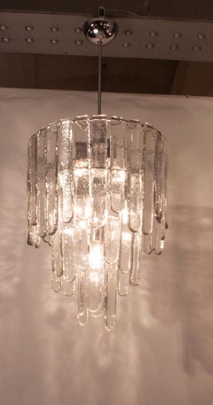 Cascade Chandelier Lamp by Carlo Nason for Mazzega, Italy, 1970's