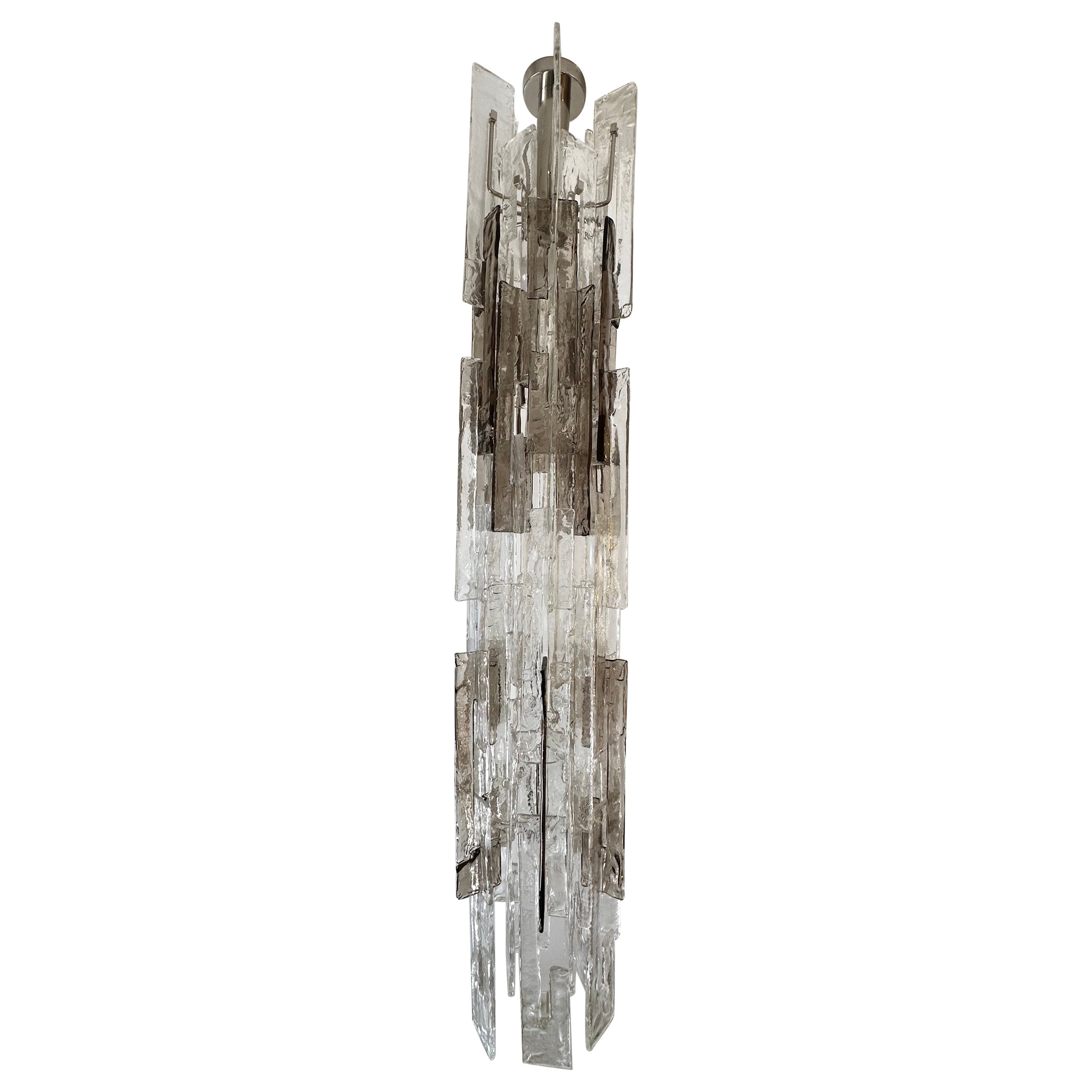 Lustre Cascade en verre Murano Ls101 par Carlo Nason pour Mazzega, Italie, années 1970