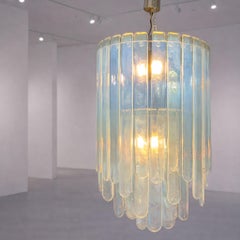Cascade Chandelier Opalescent Murano Glass by Carlo Nason for Mazzega, 1970
