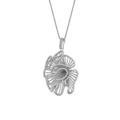 Cascade Diamond White Gold Pendant Necklace
