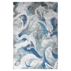 Cascade Hand-knotted Tibetan Wool and Silk Rug by Sarabande 
