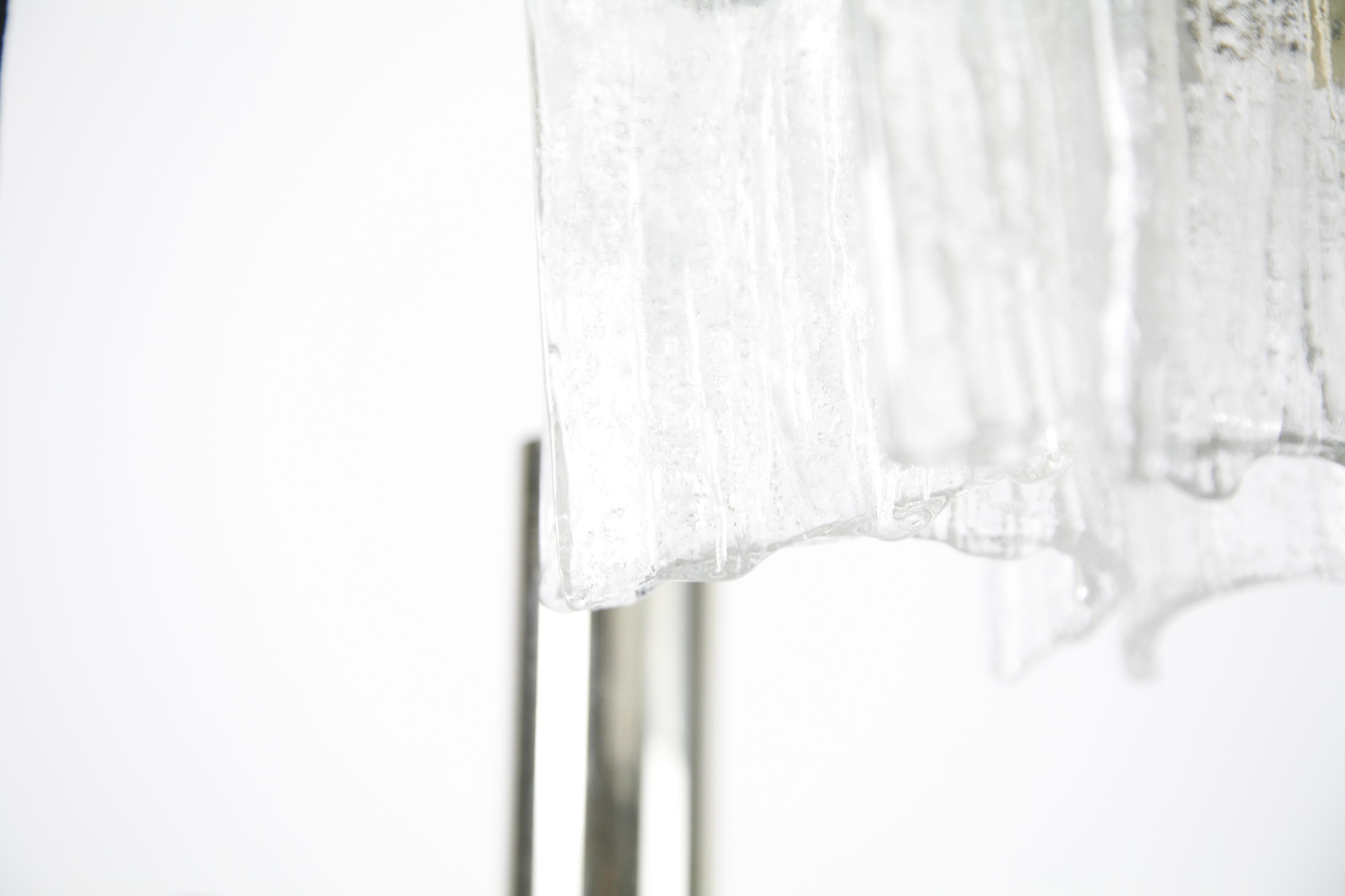 Cascade Glass Chandelier by Kaiser Germany 1960s, Germany For Sale 2
