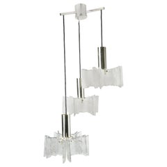 Cascade Glass Chandelier by Kaiser Germany 1960s, Germany