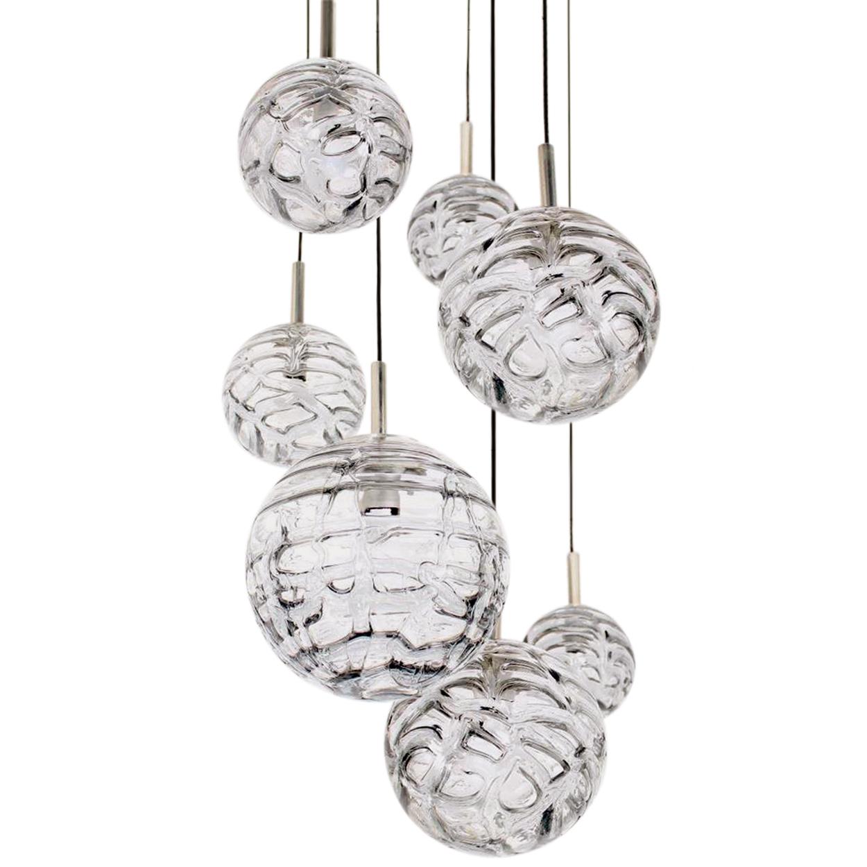 Cuencos de cristal de Murano grueso estilo Venini, diferentes tamaños, 1960 en venta