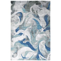 Cascade Hand-knotted Tibetan Wool and Silk Rug by Sarabande
