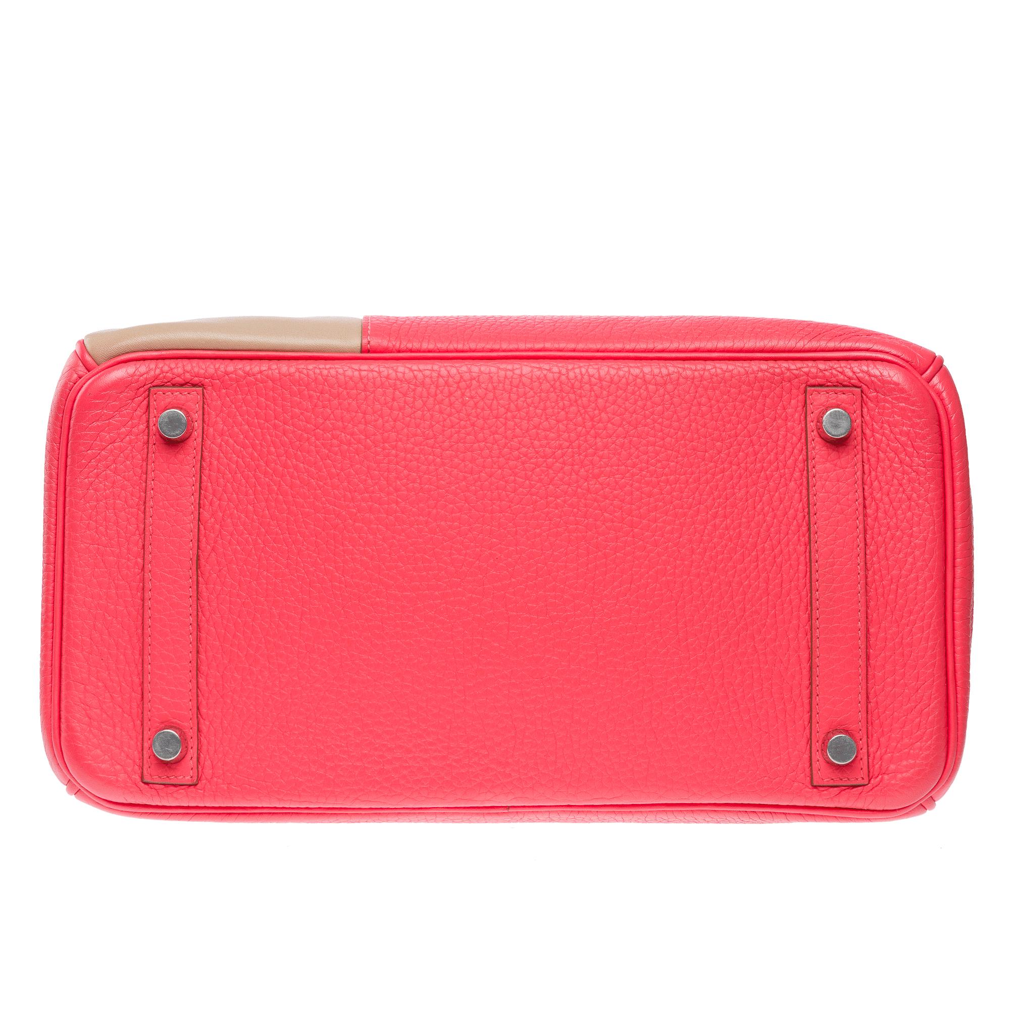 Cascade Hermes Birkin 30 in Pink Jaïpur, etoupe & Argile leather, BPHW 6