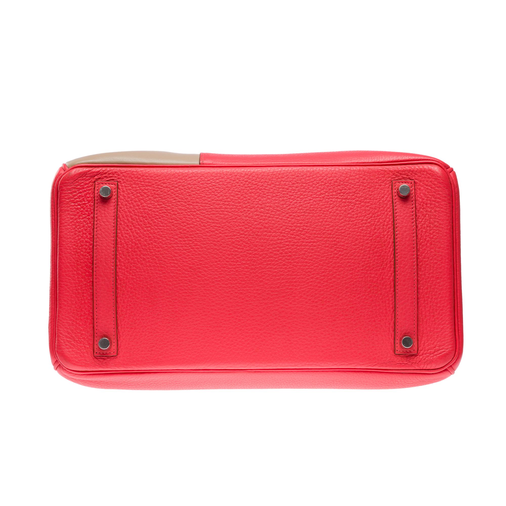 Cascade Hermes Birkin 35 in Pink Jaïpur, etoupe & Argile leather, BPHW 8