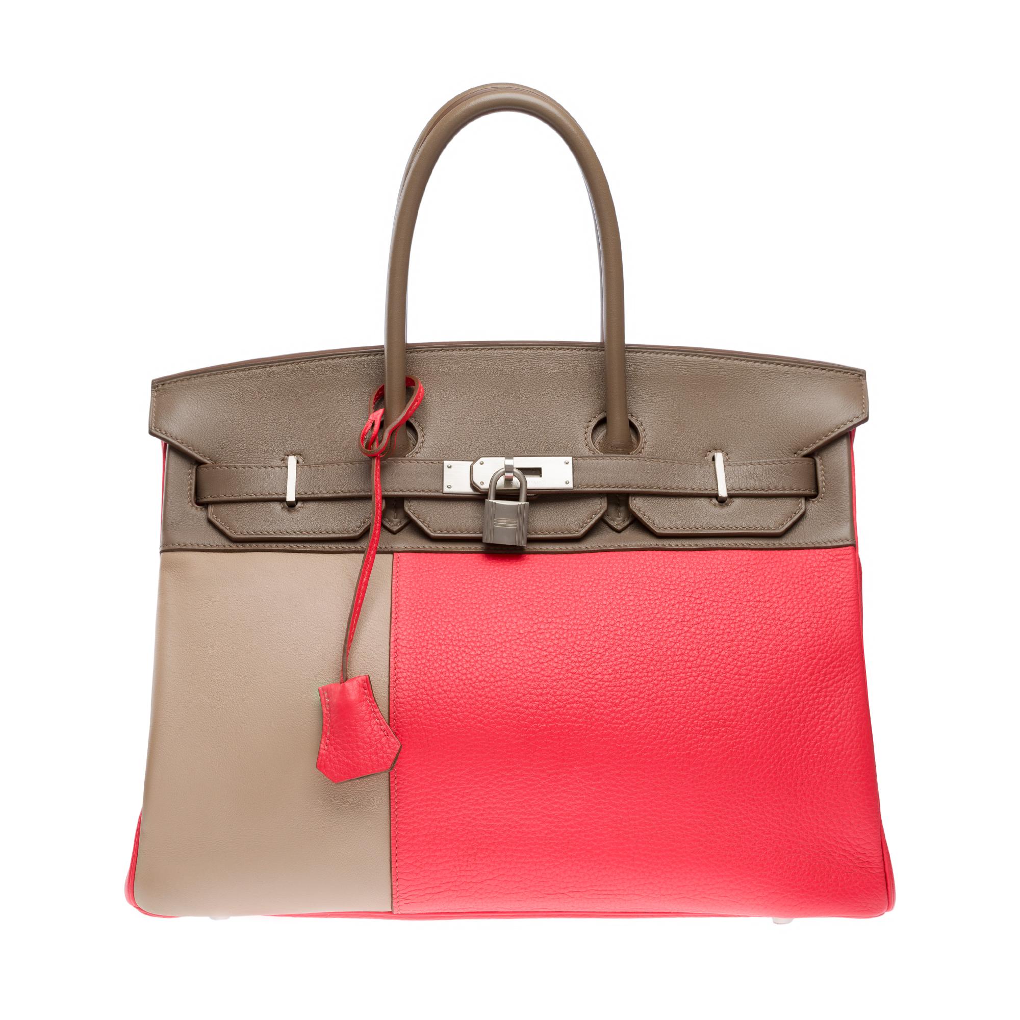 Women's or Men's Cascade Hermes Birkin 35 in Pink Jaïpur, etoupe & Argile leather, BPHW