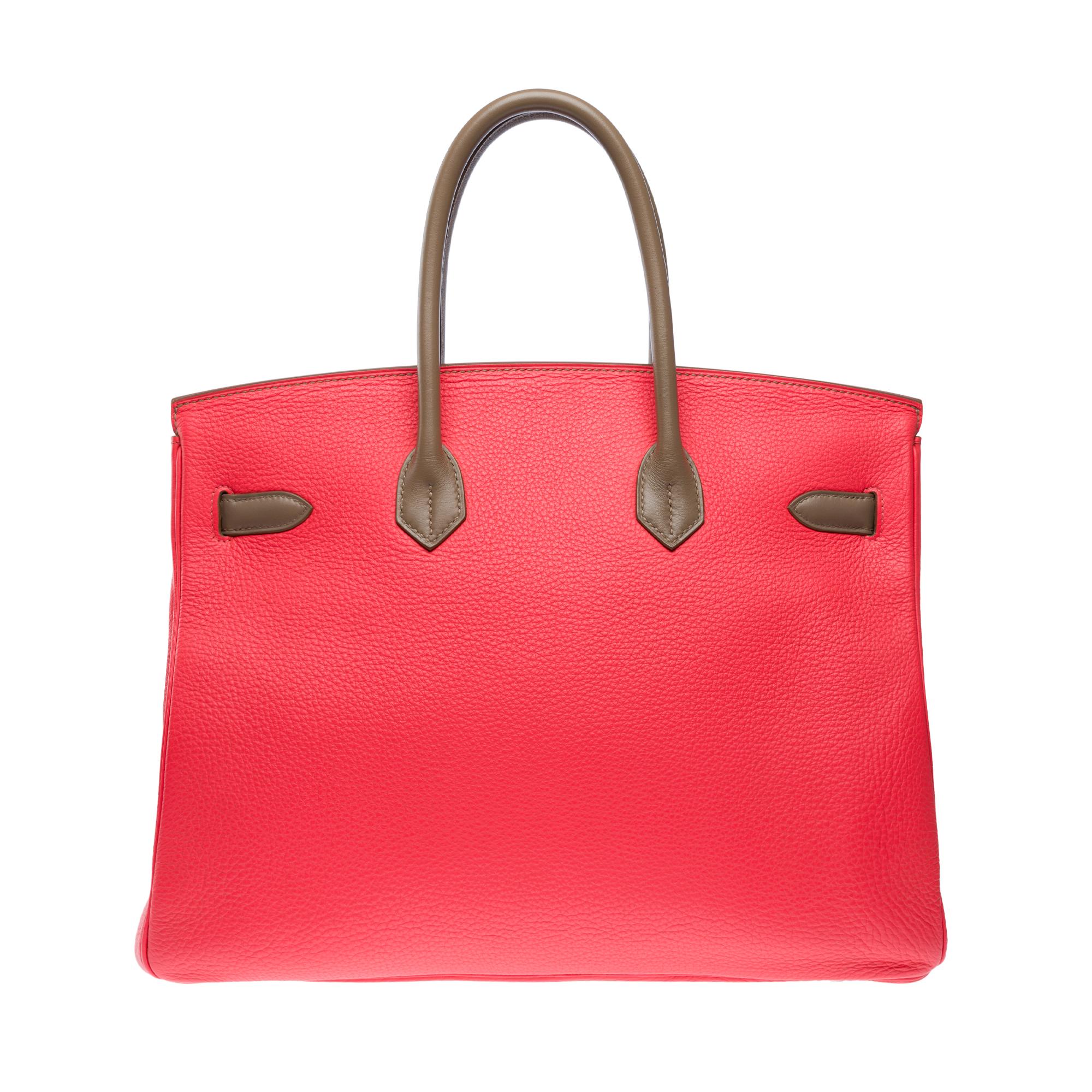 Cascade Hermes Birkin 35 in Pink Jaïpur, etoupe & Argile leather, BPHW 1