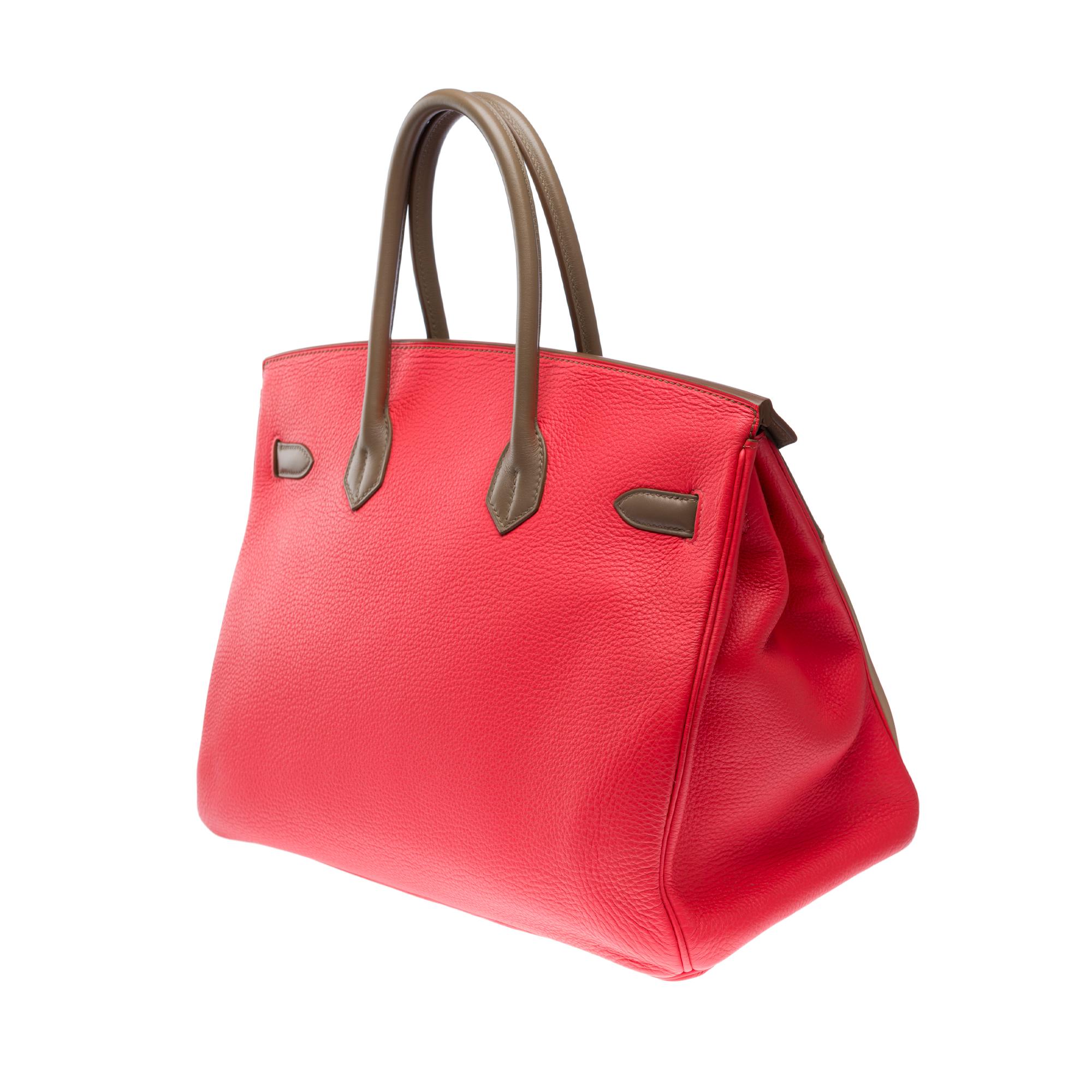 Cascade Hermes Birkin 35 in Pink Jaïpur, etoupe & Argile leather, BPHW 3