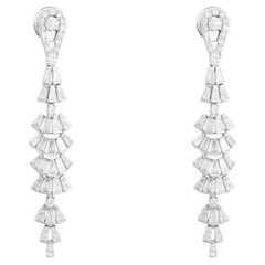 Cascade Ice 14K White Gold Diamond Drop Earrings