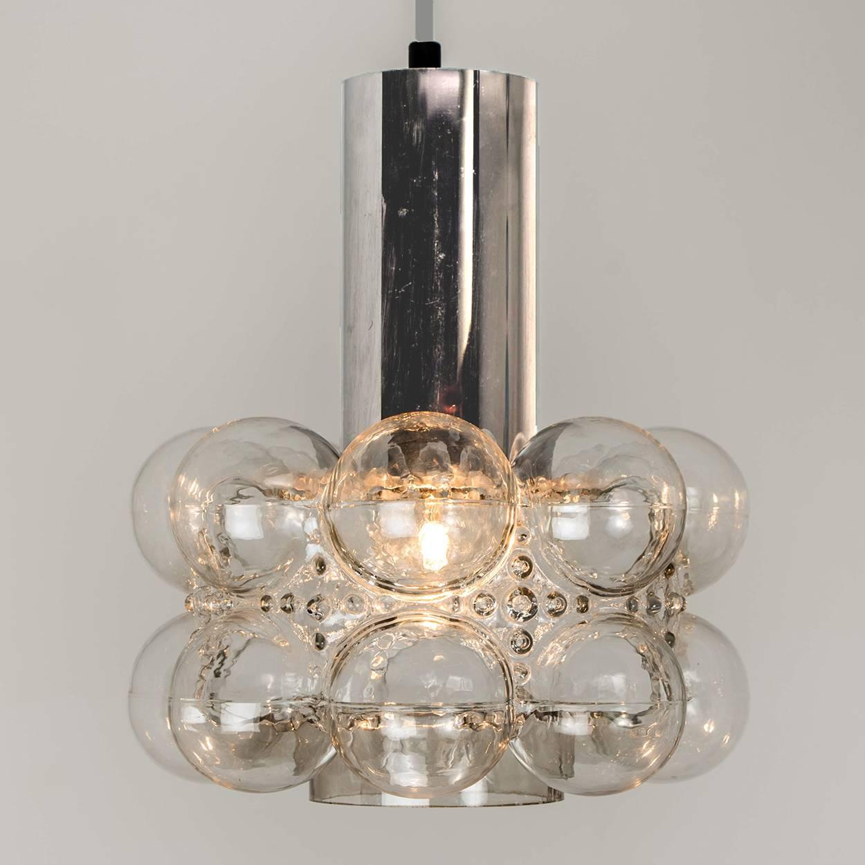 20th Century Cascade Light Fixture with Five Pedant Lights by Helena Tynell, 1970s For Sale