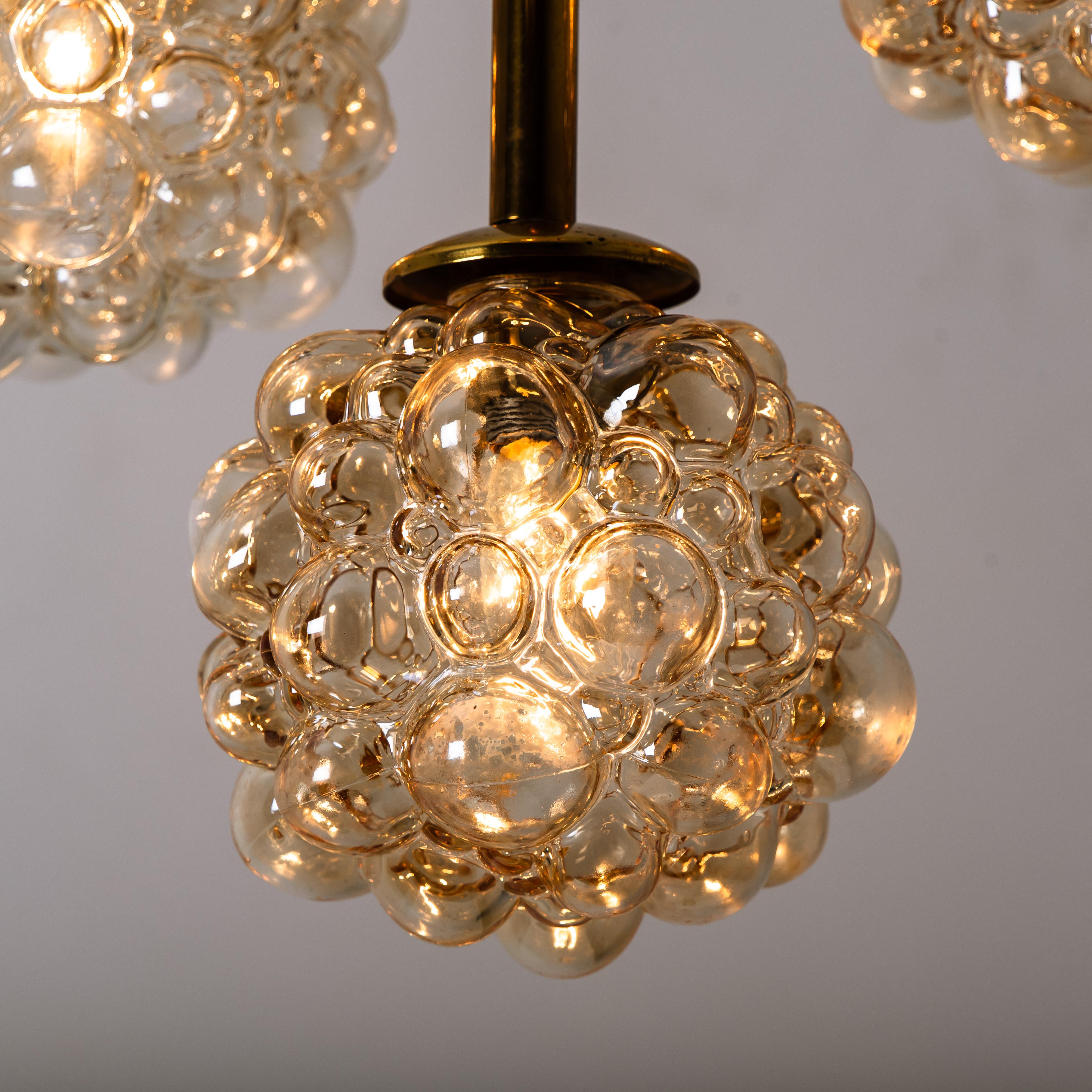 Cascade Light Fixture with Four Small Pedant Lights by Helena Tynell, 1970s 4