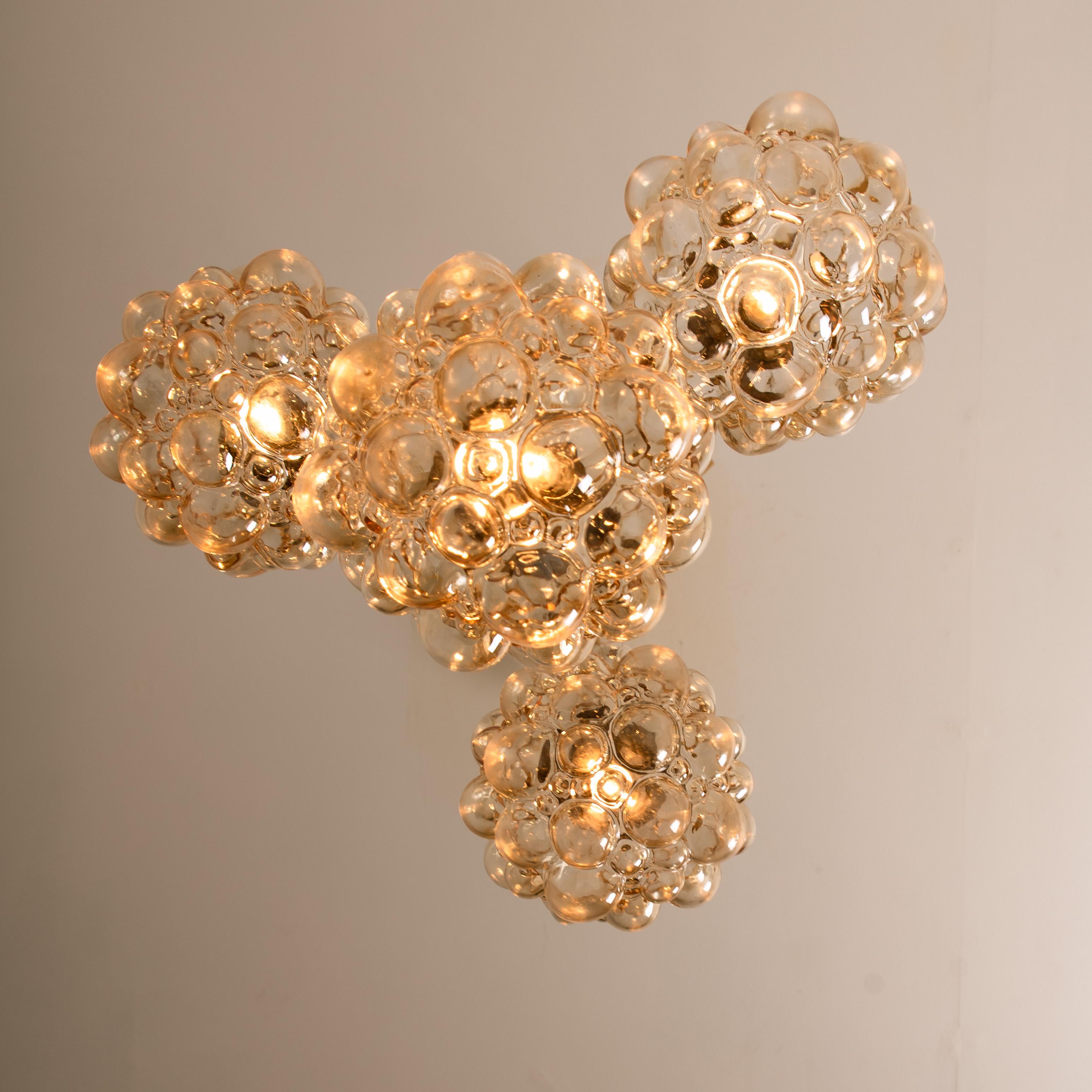 Cascade Light Fixture with Four Small Pedant Lights by Helena Tynell, 1970s 7