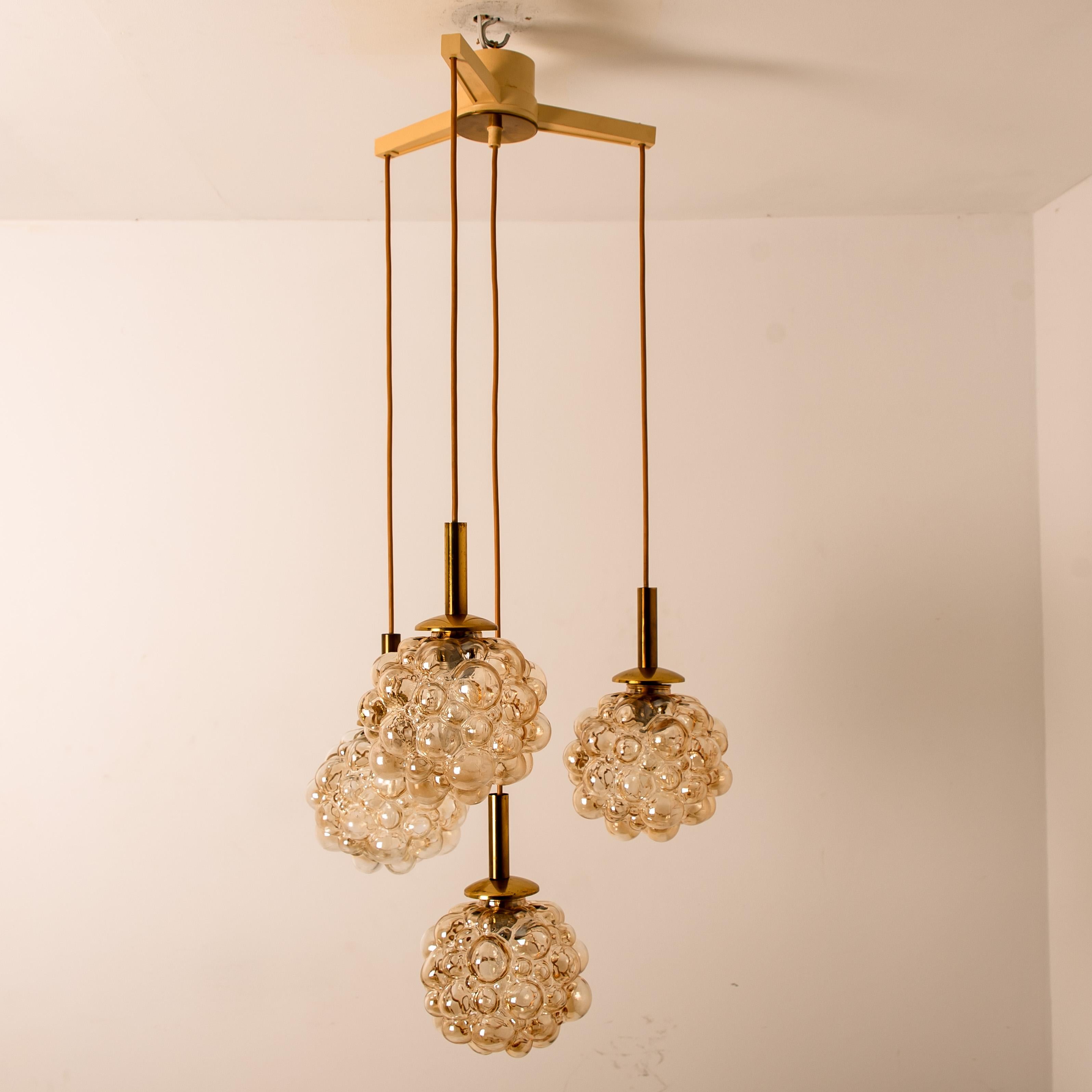 Cascade Light Fixture with Four Small Pedant Lights by Helena Tynell, 1970s 8