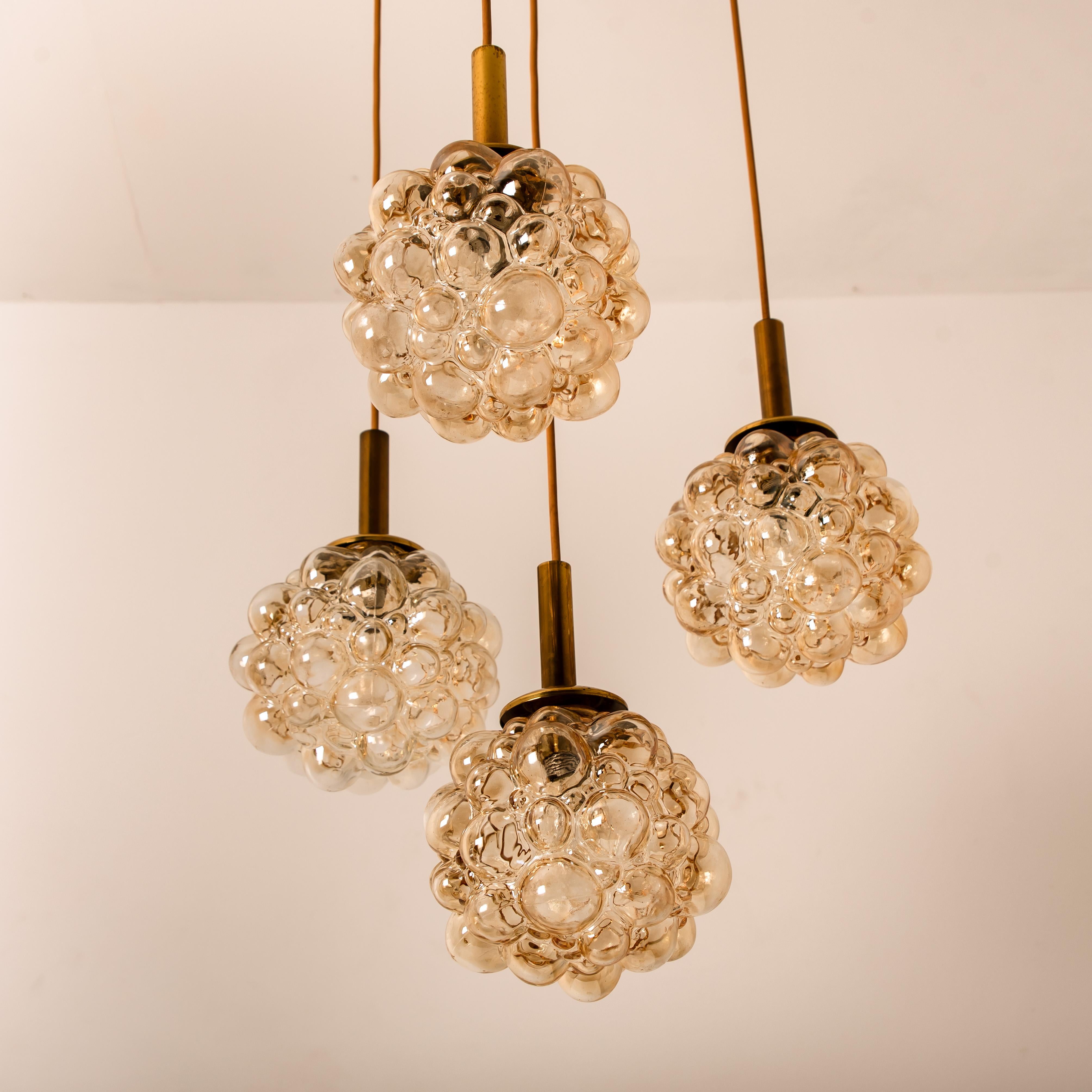 Cascade Light Fixture with Four Small Pedant Lights by Helena Tynell, 1970s 13