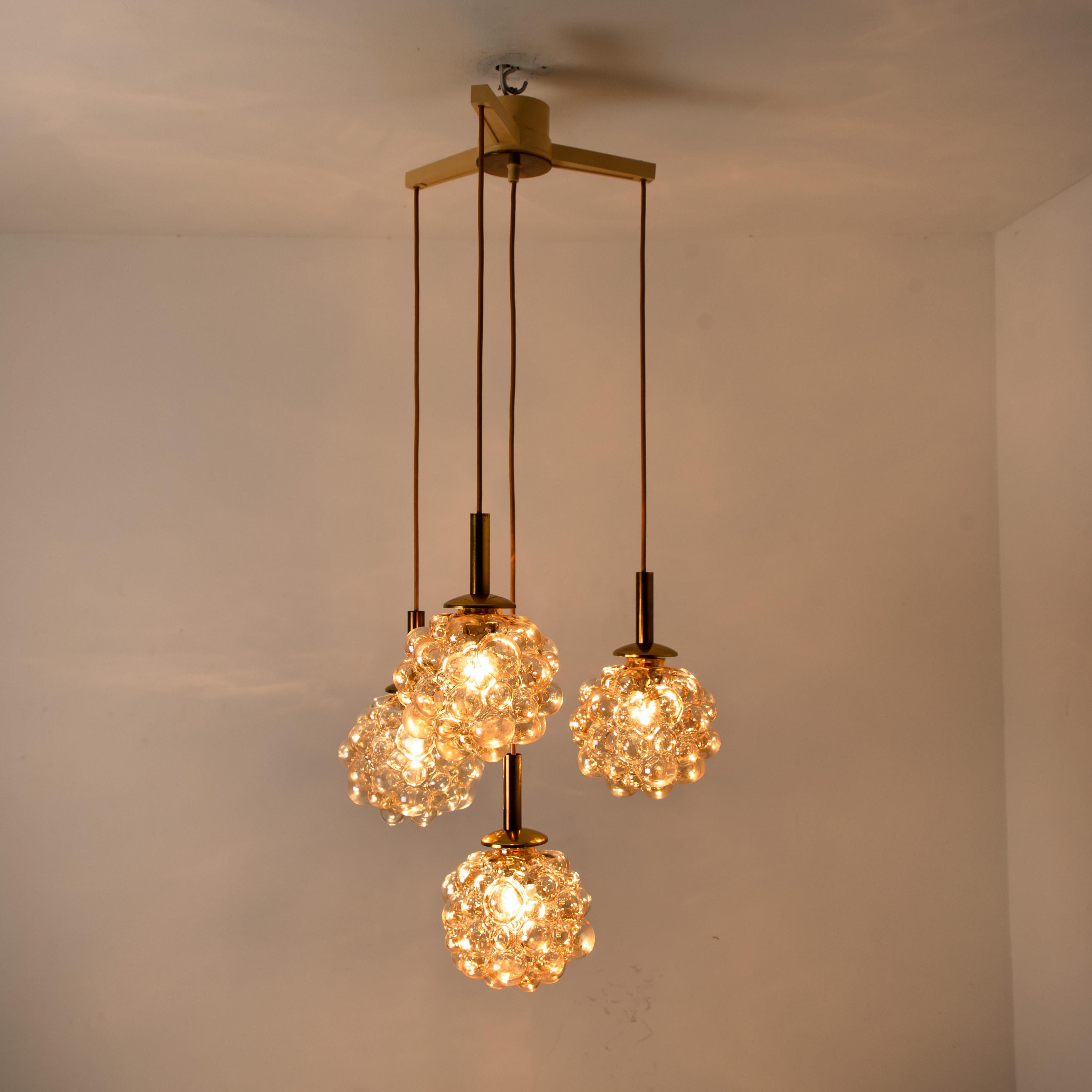20th Century Cascade Light Fixture with Four Small Pedant Lights by Helena Tynell, 1970s