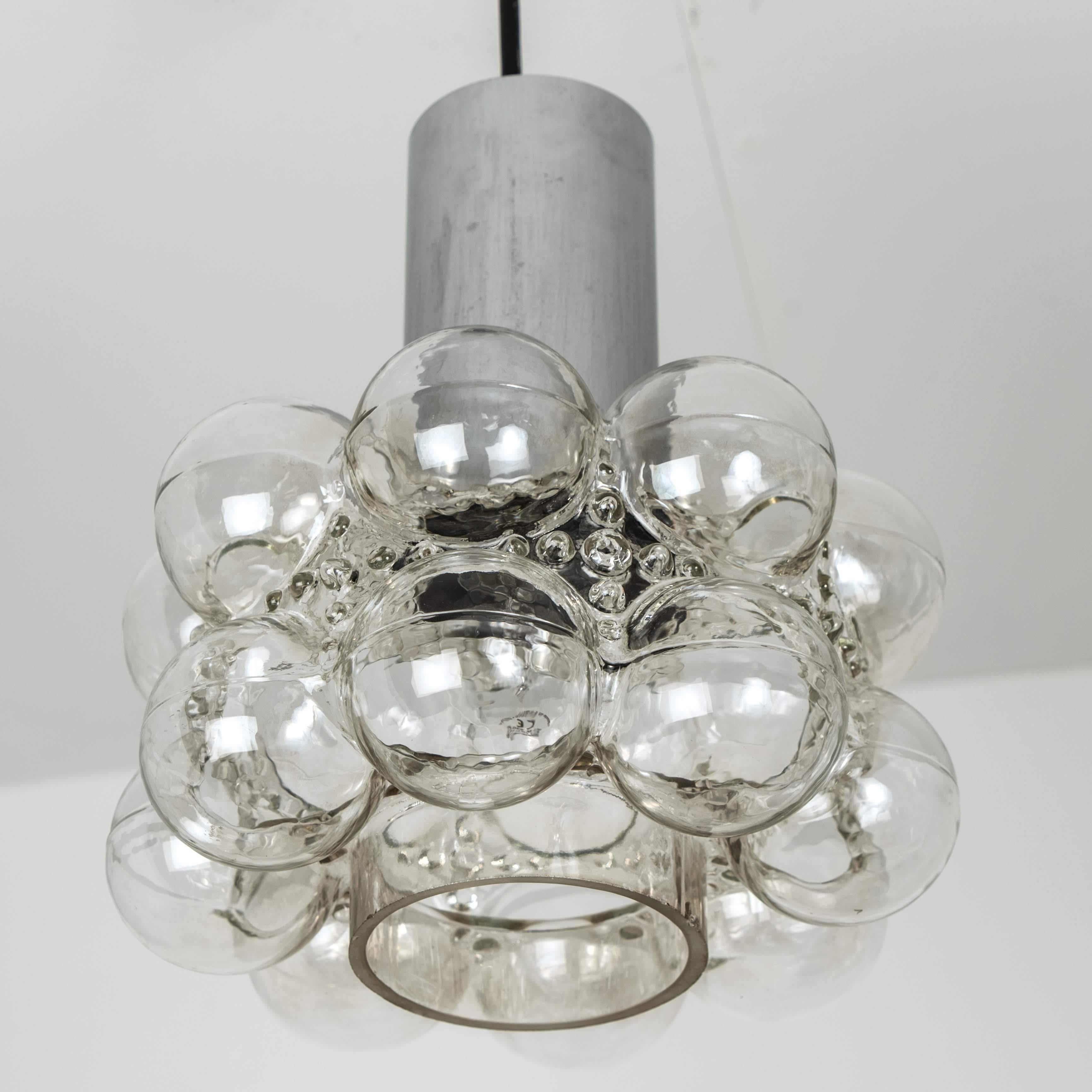 German Cascade Light Fixture with Three-Pedant Lights by Helena Tynell, 1970s For Sale
