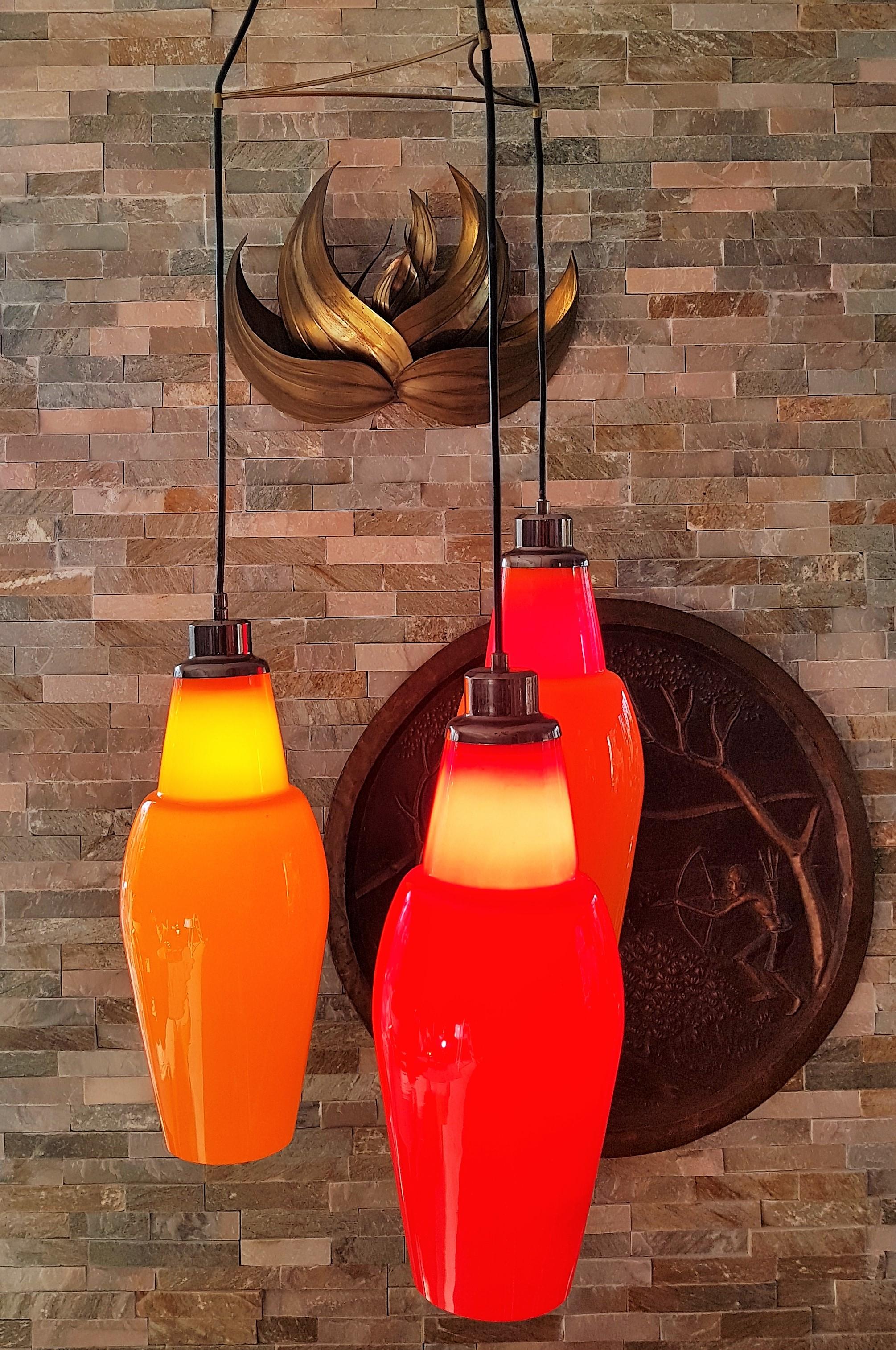 Cascade Midcentury Chandelier Pendant Multi-Color by Vistosi, Italy, 1960s For Sale 8