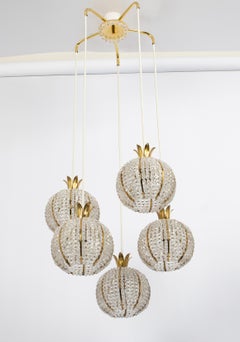 Cascade Pendant Lamp by Emil Stejnar for Rupert Nikoll, Pineapple Design, 1960s