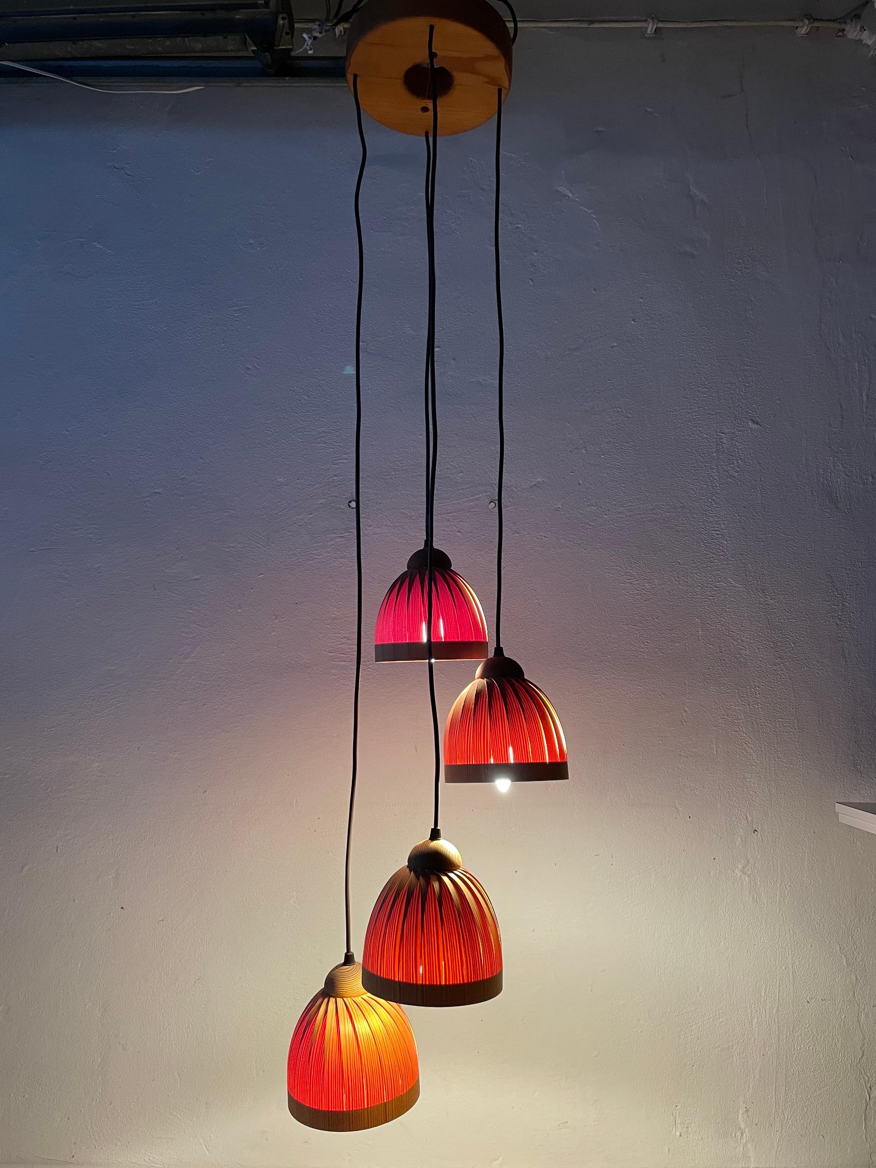 Lampe à suspension en cascade de Hans-Agne Jakobsson pour AB Ellysett Markaryd, années 1960, Swe en vente 5