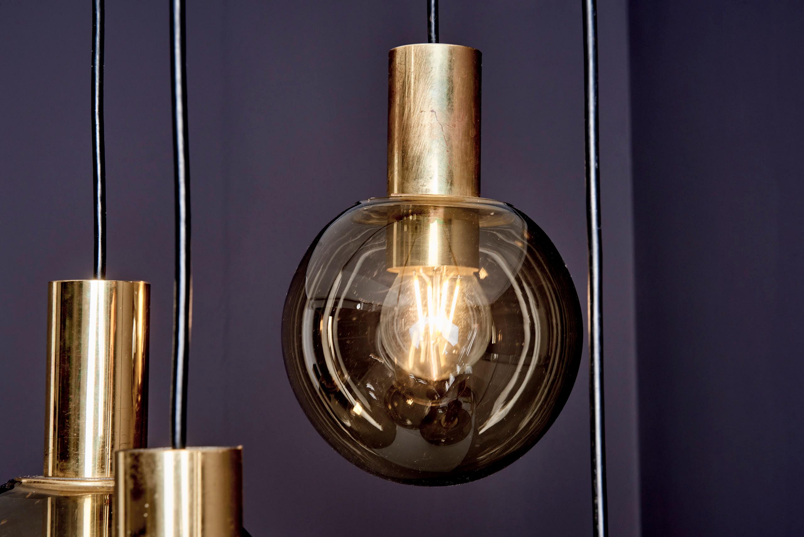 Late 20th Century Cascade pendant with four globes by Glashütte Limburg #2 For Sale