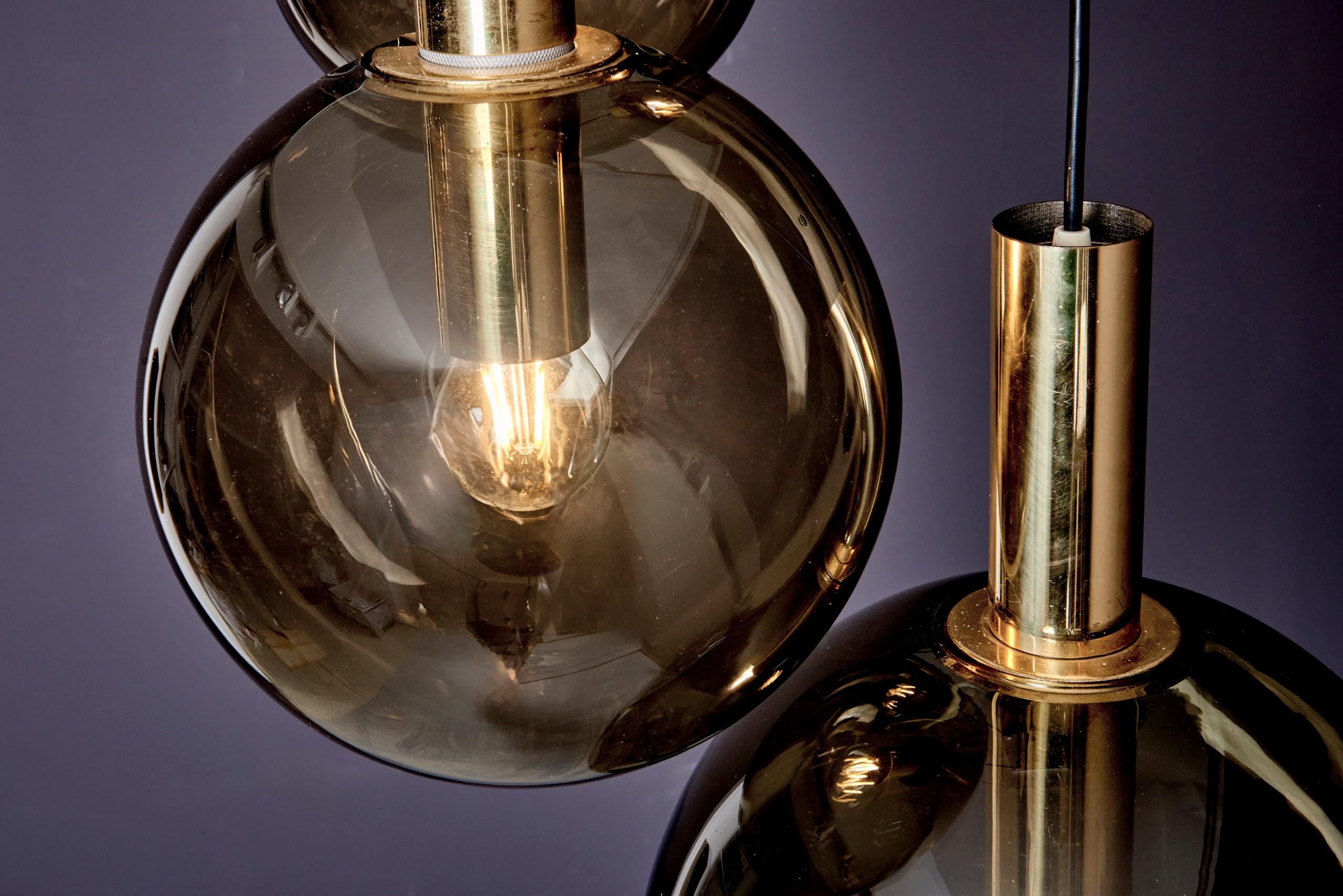 Cascade pendant with four globes by Glashütte Limburg #2 For Sale 1