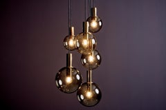 Cascade pendant with six globes by Glashütte Limburg