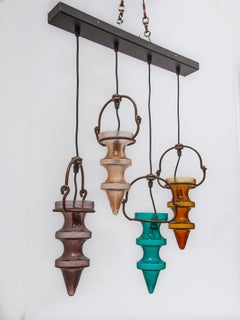 Lampadario in vetro colorato Cascade 'Stalactites' disegnato da Nanny Still per RAAK