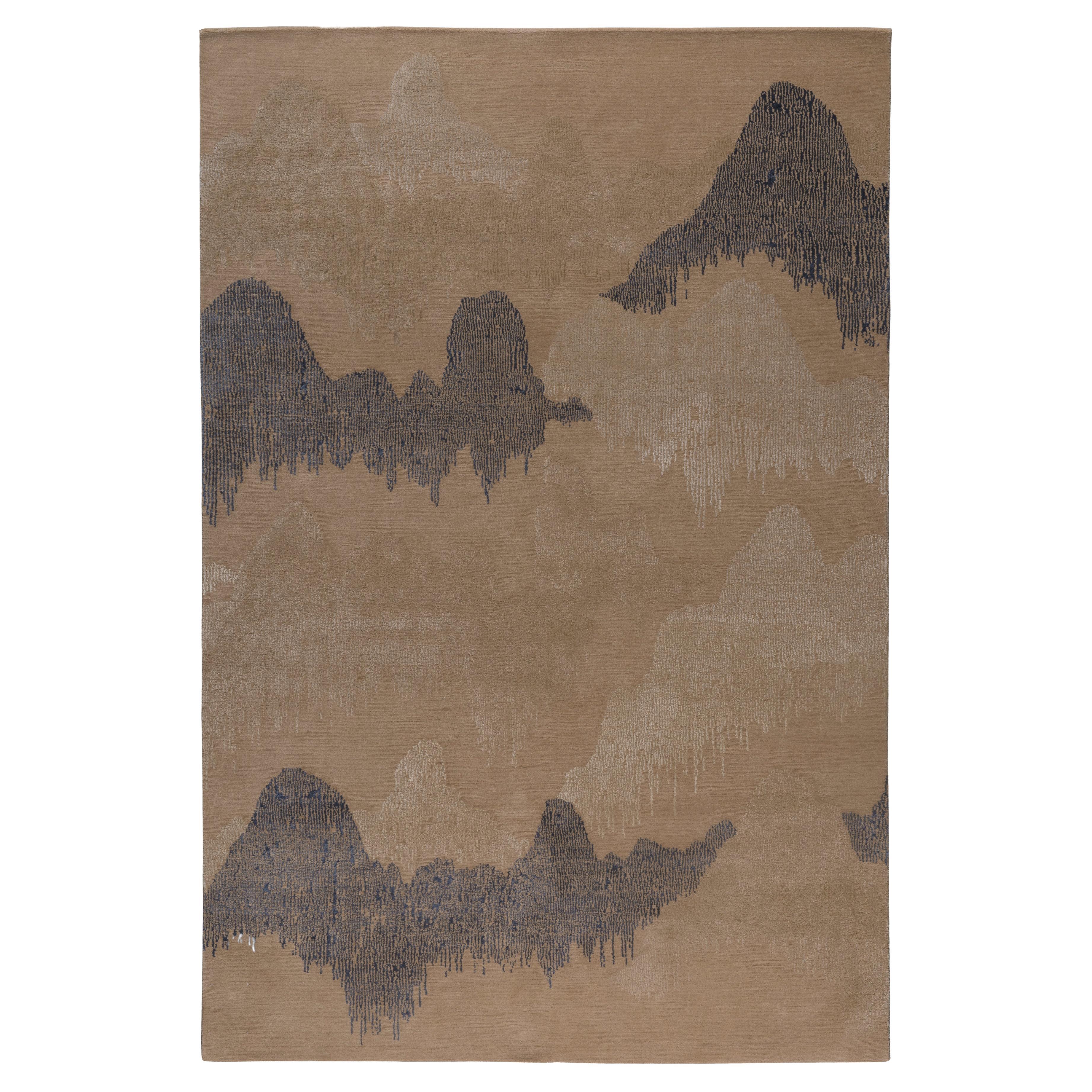 Inspired by China’s Yangtze River, Cascadia sees silky threads form a mountainous motif against a soft wool base. The neutral tones used in this design allow the rug to be styled in both contemporary and traditional interiors.
