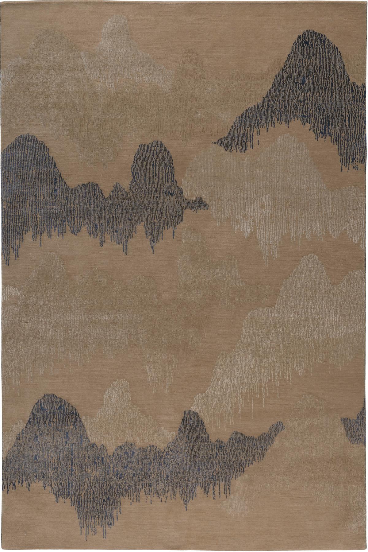 Contemporary Cascadia Fawn Hand-knotted Rug by Kelly Wearstler For Sale