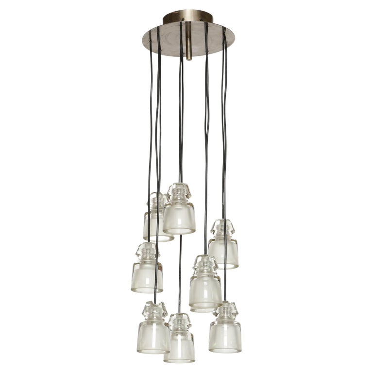 Oluce cascading chandelier, 1960s, offered by Illustris