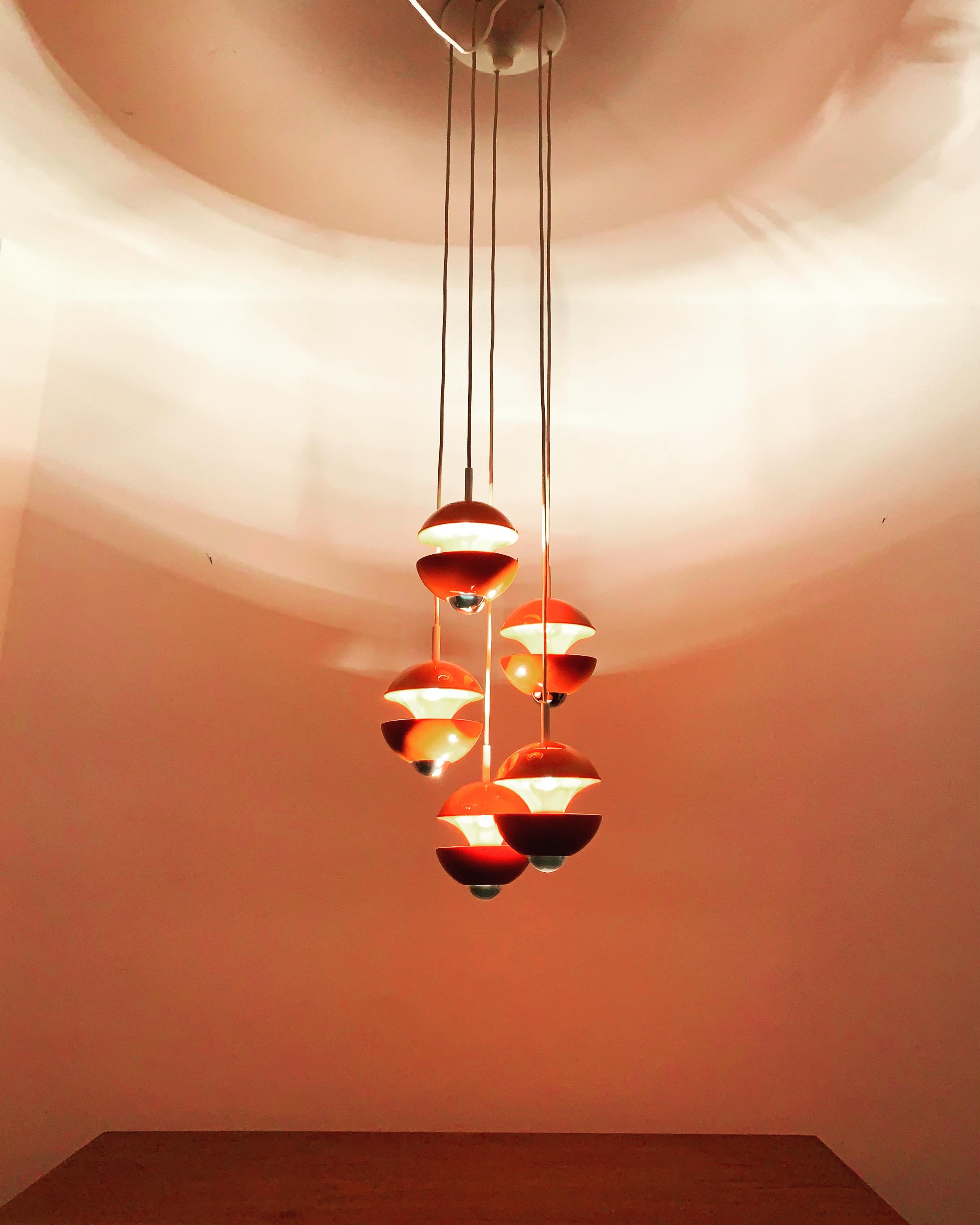 Cascading Lamp by Klaus Hempel for Kaiser Leuchten For Sale 3