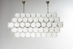Cascading Murano Glass Disc Chandelier: A Statement of Art Deco Italian Elegance