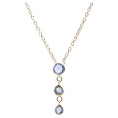 Cascade Trinity Blue Sapphire Halskette