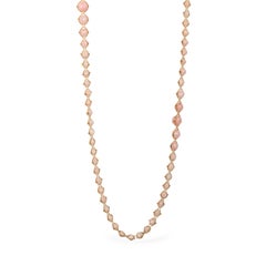 Cascading Woven Pink Opal Necklace