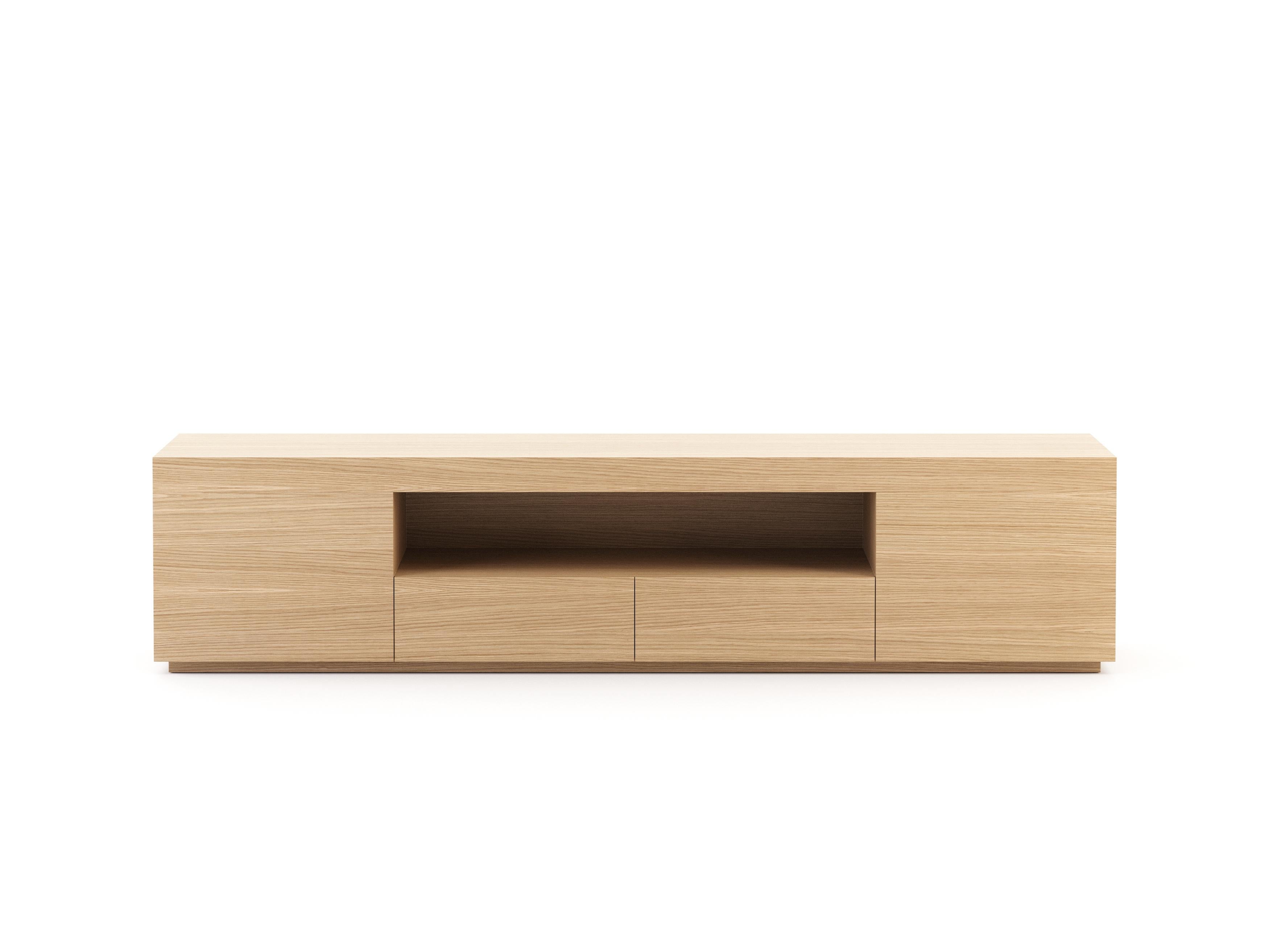 Hand-Crafted Modern Cascais Tv Cabinet made with Oak and lacquer, Handmade by Stylish Club For Sale