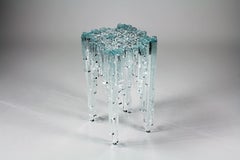 Cascata Side Table in Crystal Glass by Barberini & Gunnell