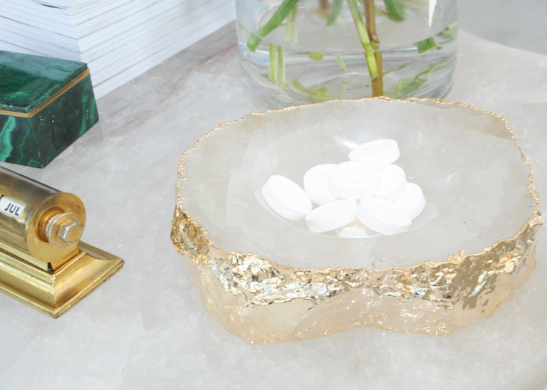 Cascita Bowl in Quartz and 24-Karat Gold by Anna Rabinowitz For Sale at ...