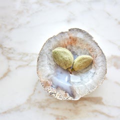 Cascita Small Bowl Natural Agate and Silver, by ANNA new york