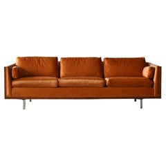 Used Case Sofa by Milo Baughman in Walnut with Chrome Legs, 1960-70's