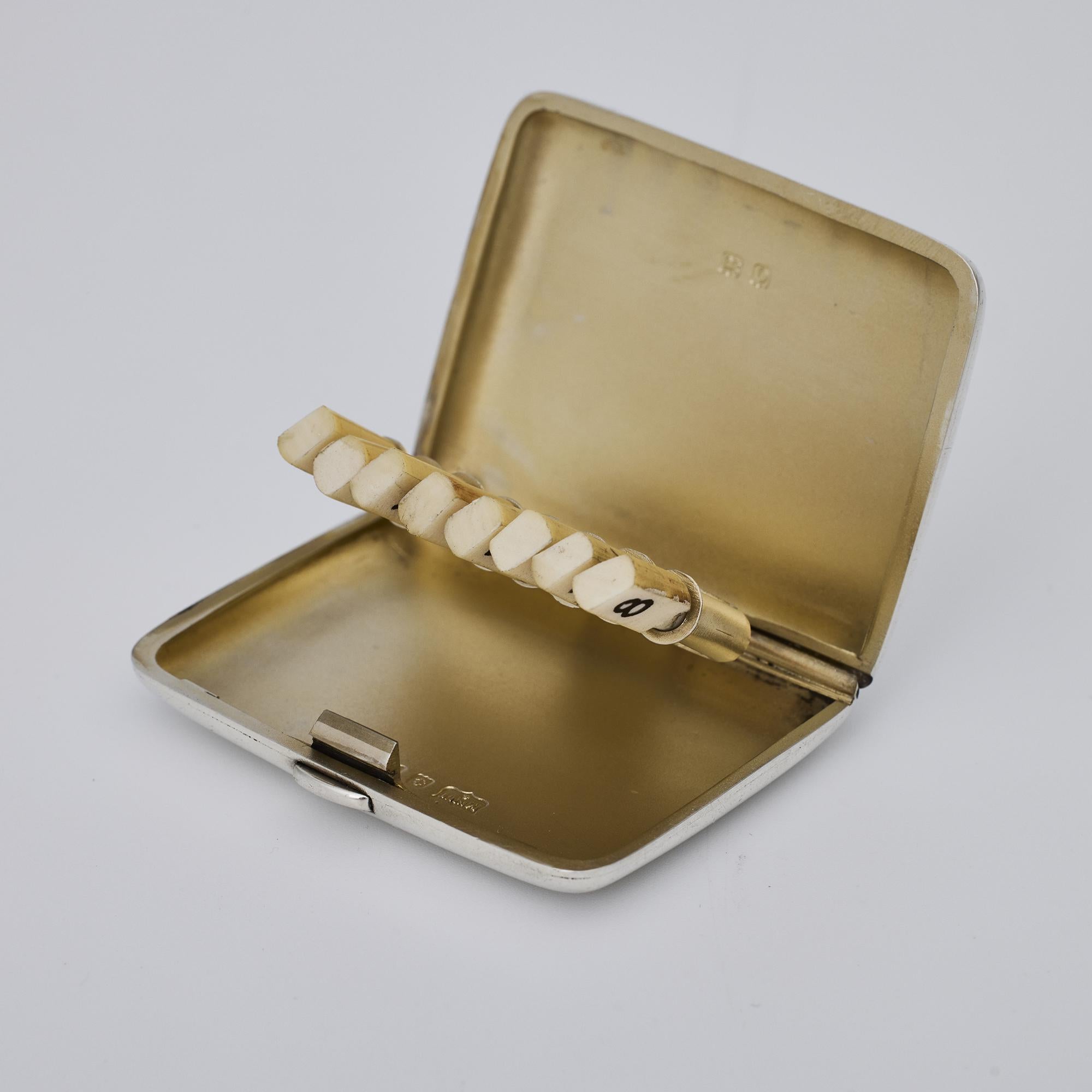 Set de marqueurs de crosse en argent antique en coffret Bon état - En vente à London, GB